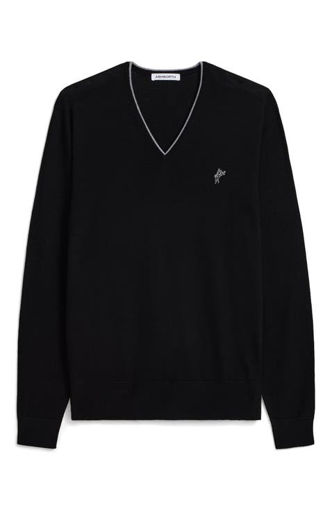 Extrafine Merino Tipped V-Neck