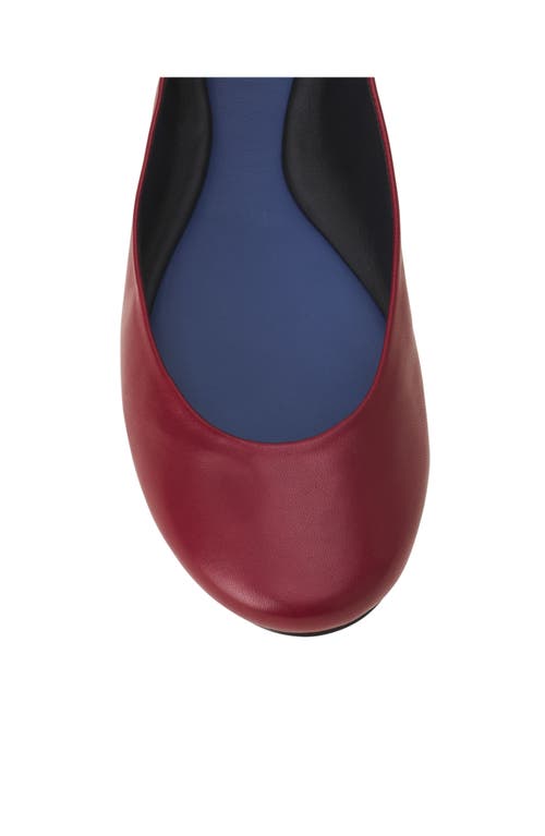 Lanvin The Ballerina Flat In Leather In Burgundy