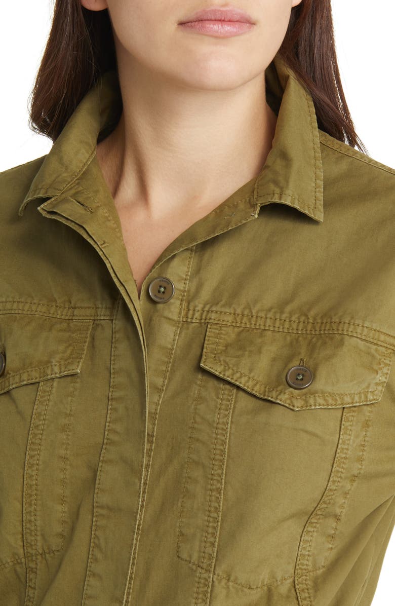 FRAME Cinched Waist Cotton Twill Jumpsuit, Alternate, color, 