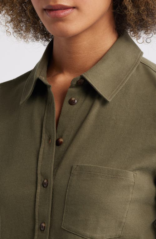 Shop Caslon ® Knit Button-up Shirt