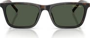 Prada PR D19SF 56mm Polarized Rectangle Sunglasses