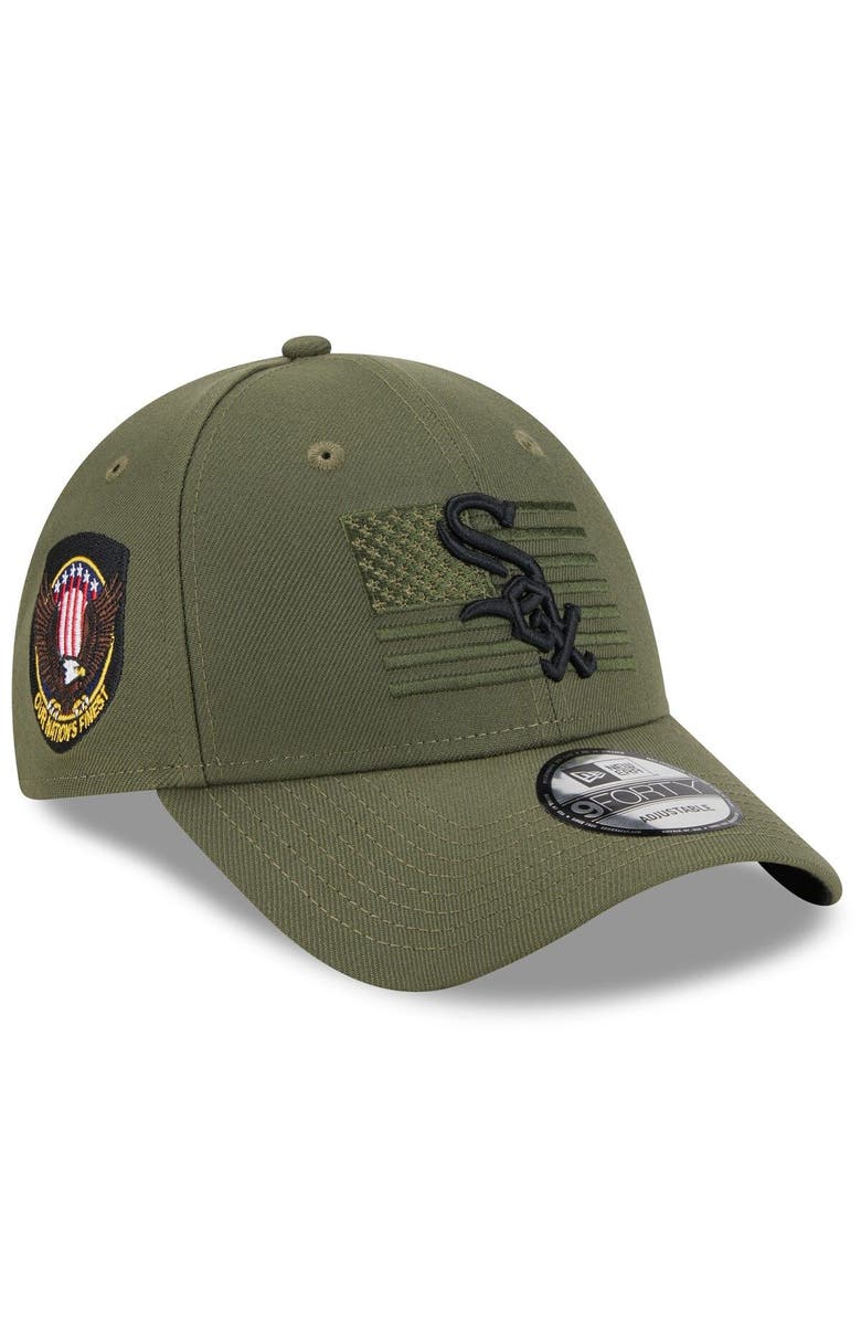 New Era Men's New Era Green Chicago White Sox 2023 Armed Forces Day 9FORTY Adjustable Hat, Main, color,
