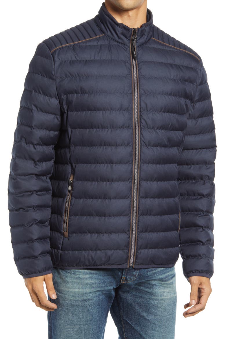 Craig Water Repellent Quilted Jacket, Alternate, color, NAVY