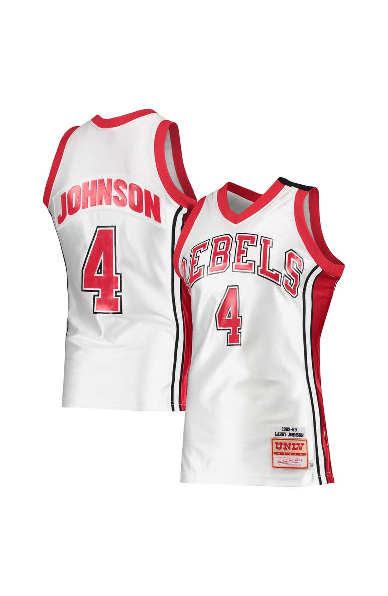 Mitchell & Ness Men's Mitchell & Ness Larry Johnson White UNLV Rebels 1989/90 Authentic Throwback Jersey, Alternate, color, 