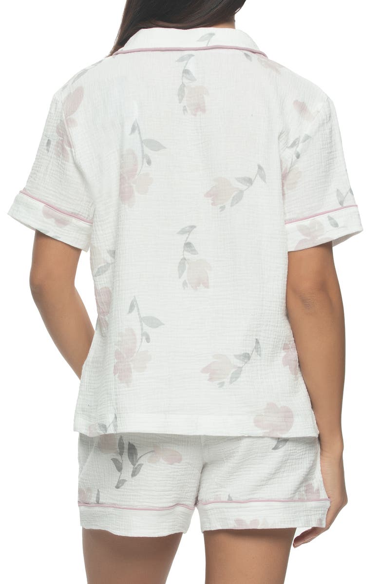 Felina Calista Cotton Short Pajamas, Alternate, color, Floral Buds