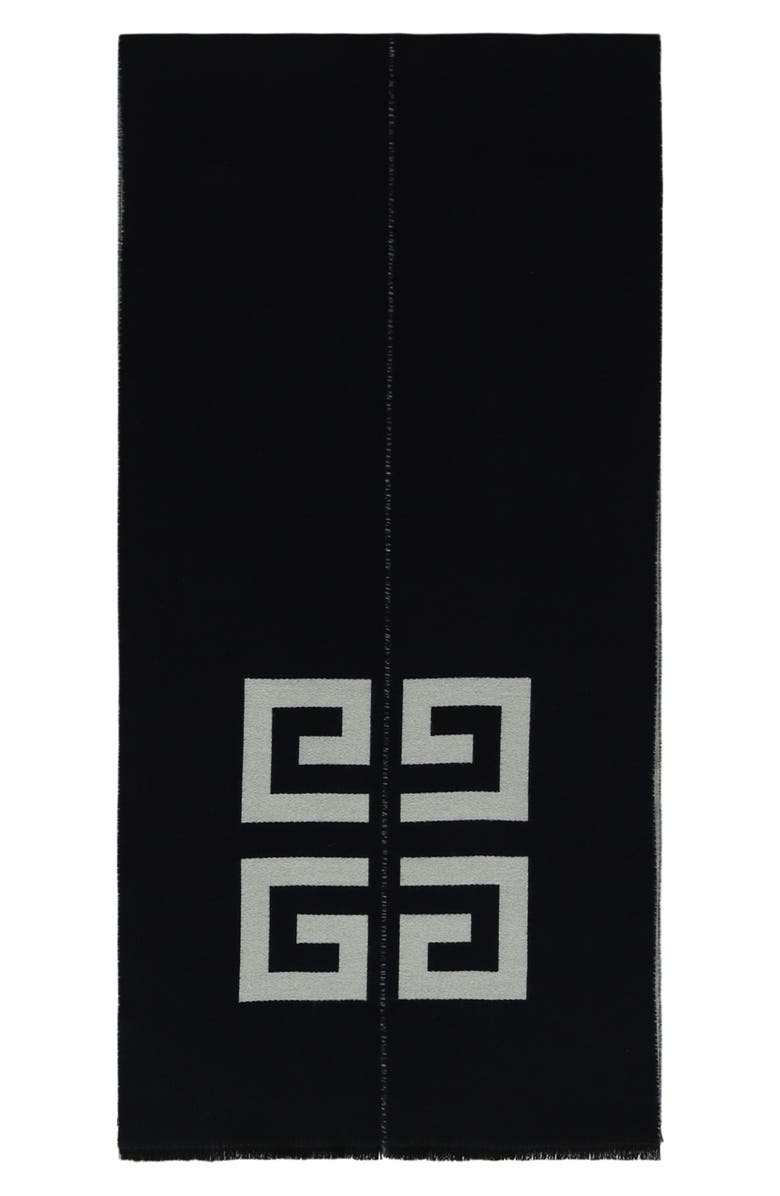 Givenchy Split Wool Oblong Scarf, Main, color, Navy