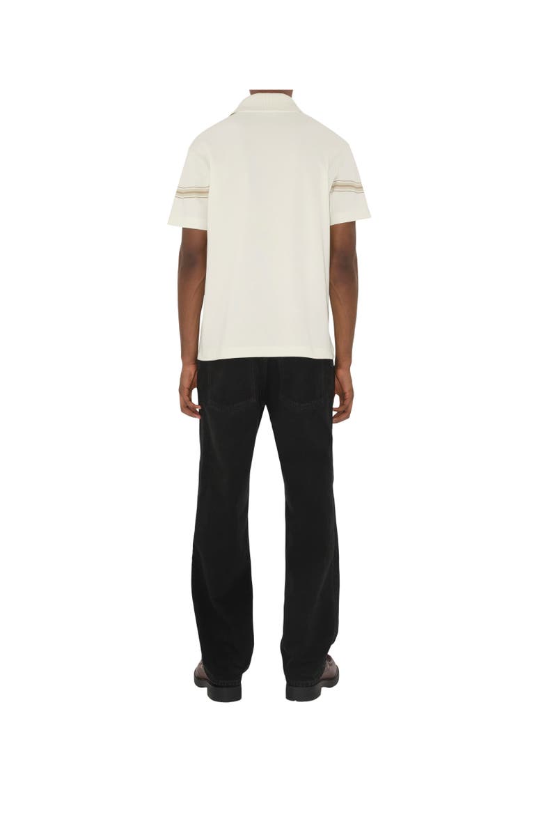Burberry Striped Cotton Polo Shirt, Alternate, color,