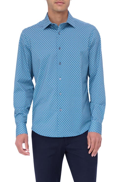 James OoohCotton® Diamond Check Button-Up Shirt