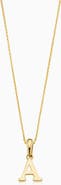 Oradina 14K Gold My Letter Initial Pendant Necklace