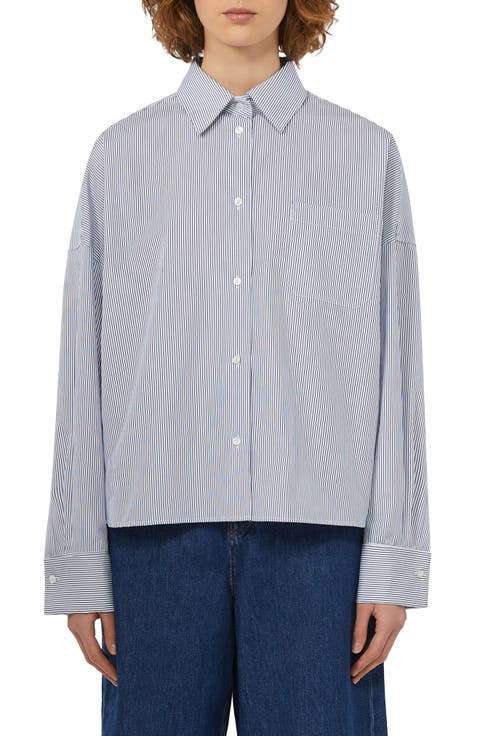 Arturo Stripe Oversize Cotton Poplin Shirt
