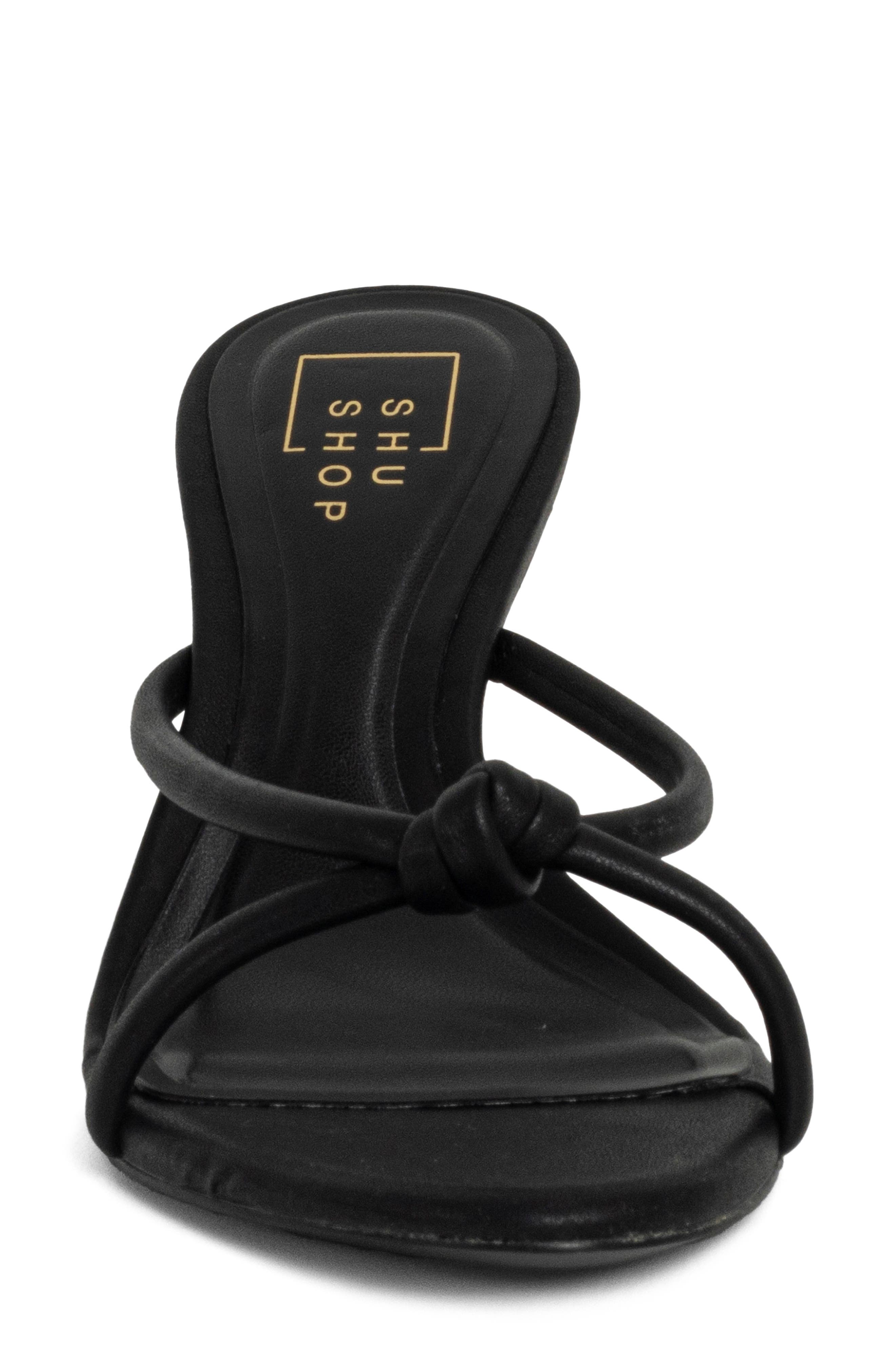 SHUSHOP Heidi Stiletto Sandal, Alternate, color, Black