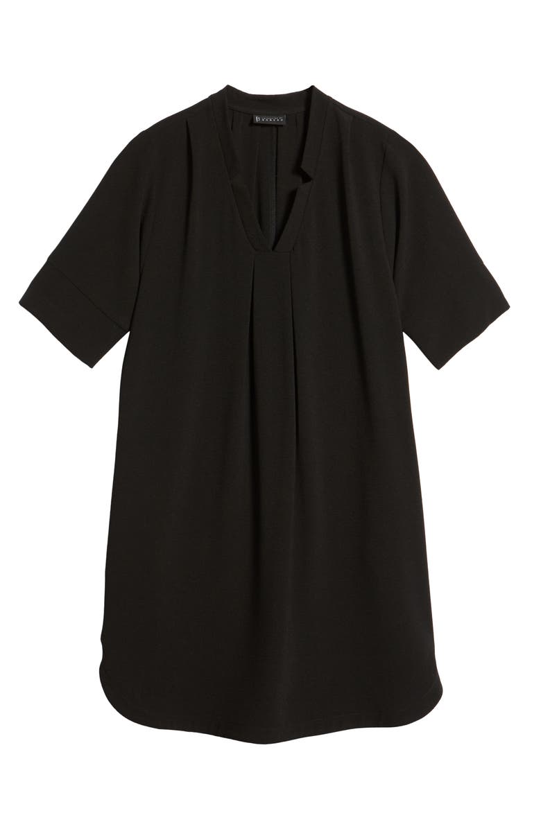 Bobeau Pleat Front Curved Hem Shirtdress, Alternate, color, 