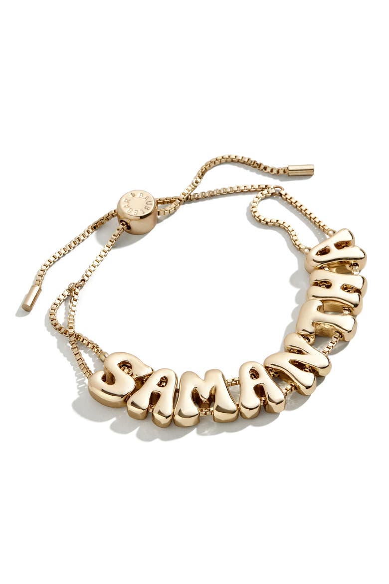 Bubble Double Strand Custom Slider Bracelet, Main, color, GOLD