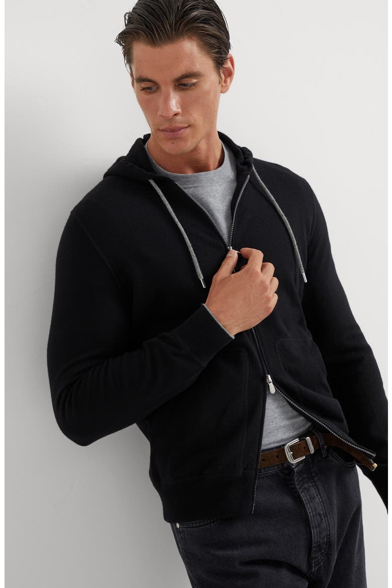 Sweatshirt-style cardigan, Alternate, color, Black