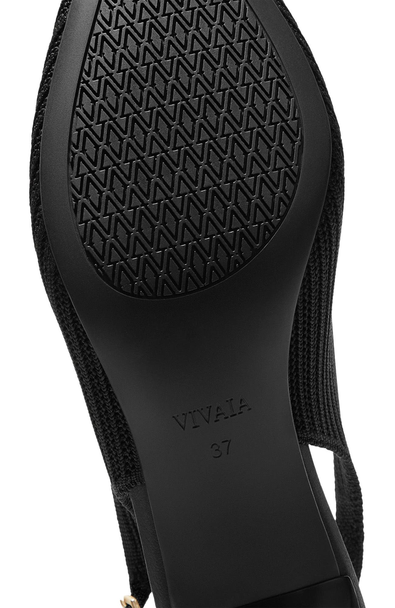 VIVAIA Pointed-Toe Kitten Slingback, Alternate, color, Black