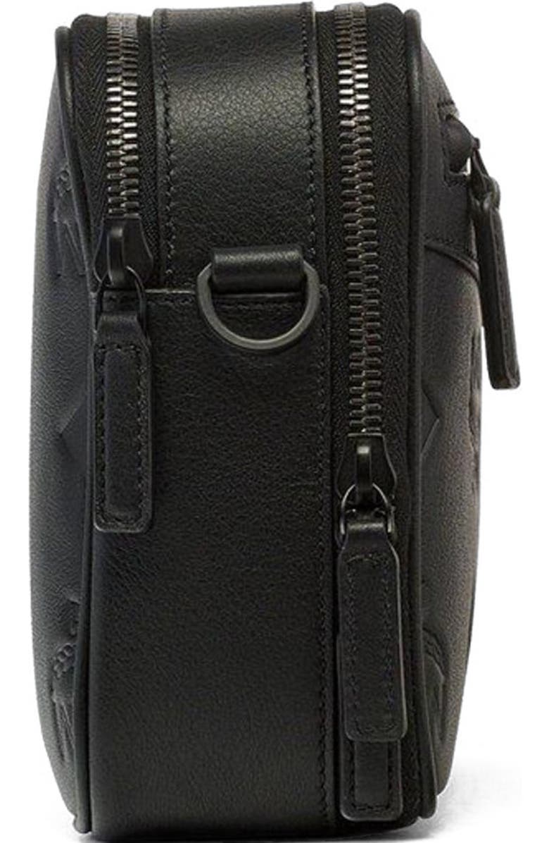 MCM Diamond Camera Bag in Maxi Monogram Leather, Alternate, color, Black