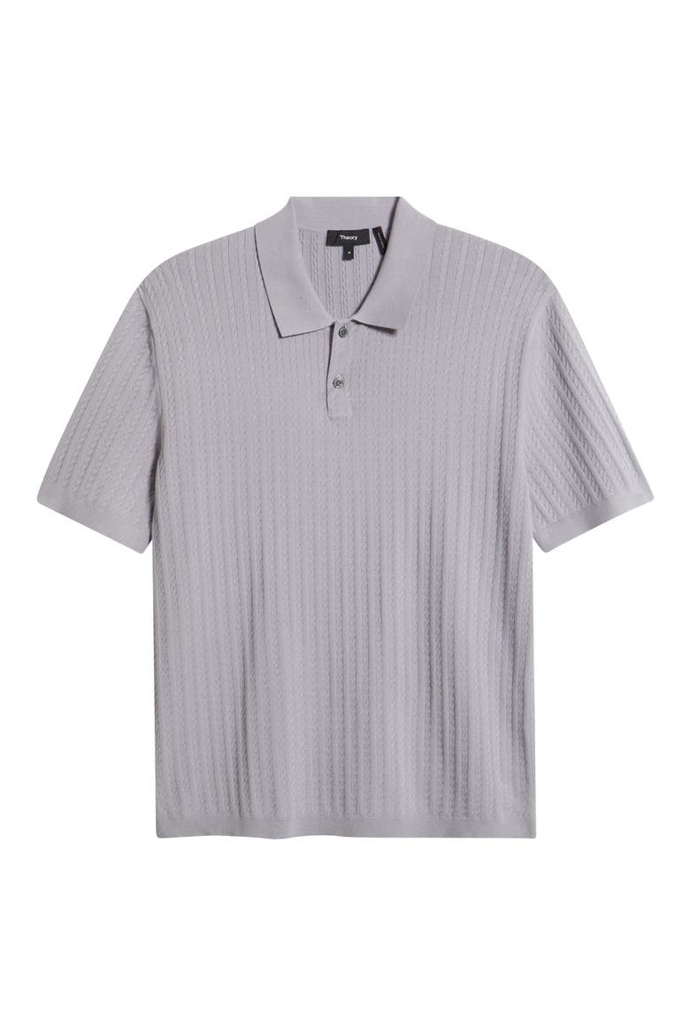 Cable Knit in Light Bilen Polo, Alternate, color, GRAY LILAC
