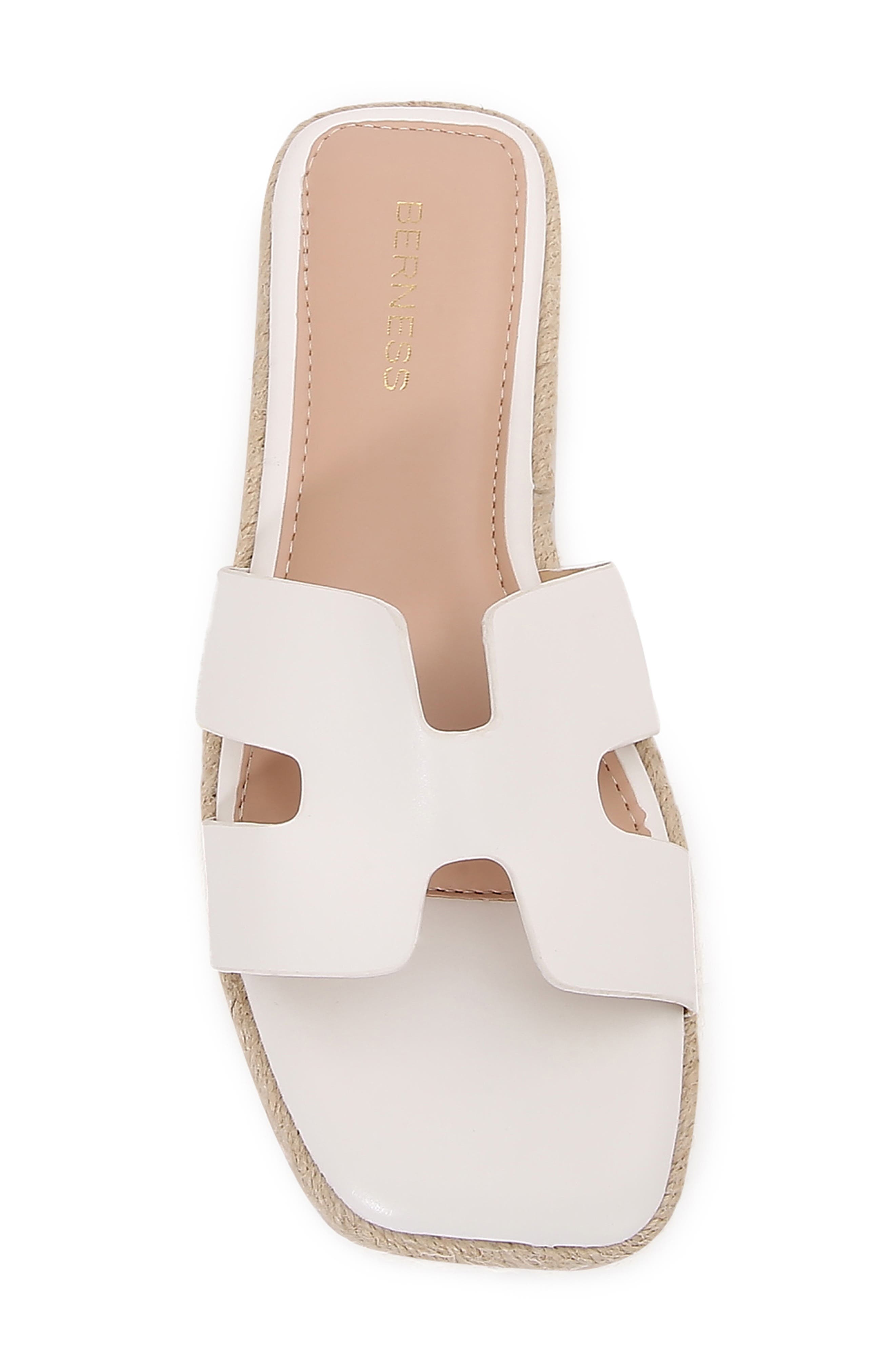 Kendra Espadrille Slide Sandal, Alternate, color, WHITE