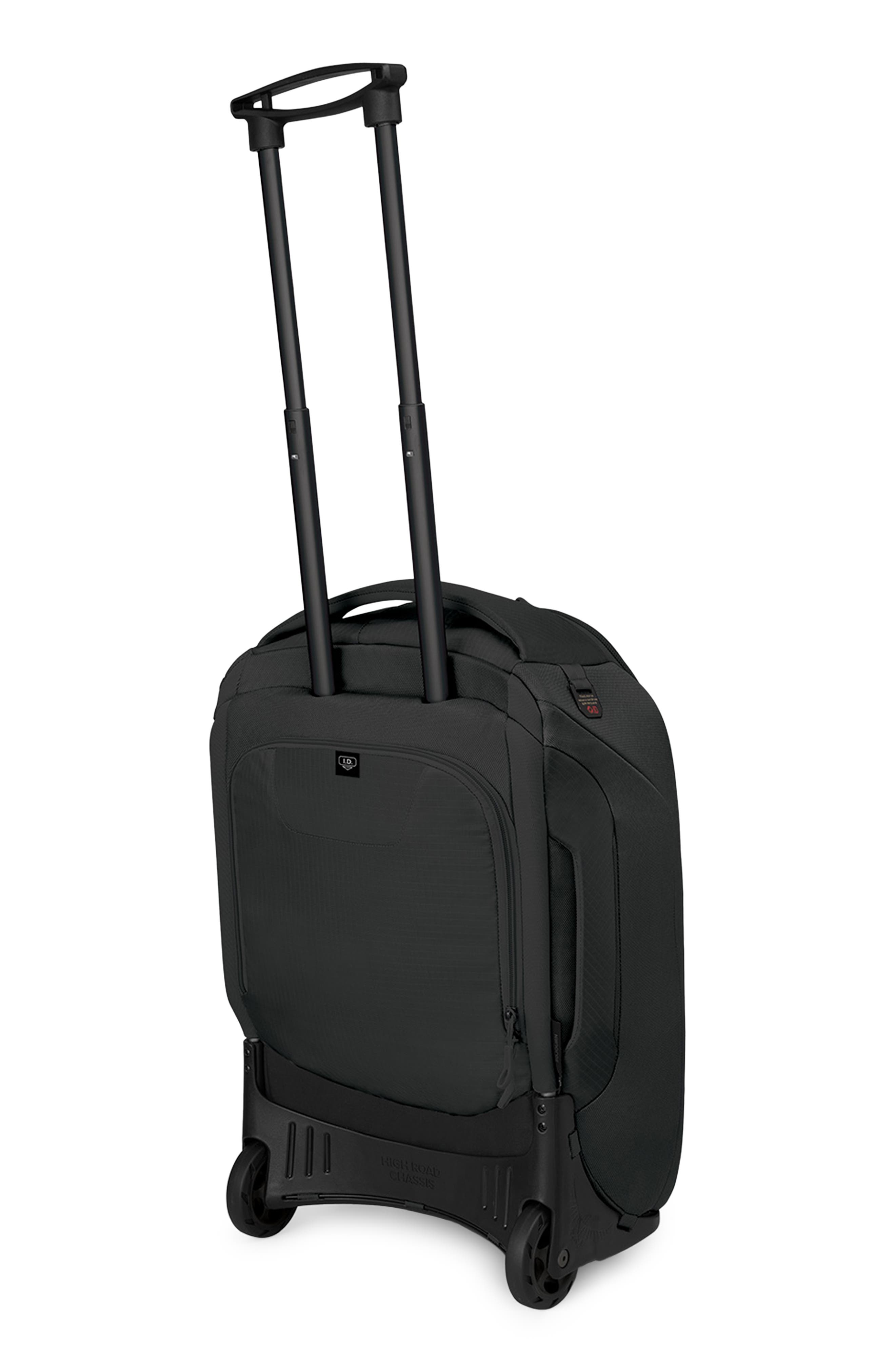 Osprey Sojourn 22-Inch 45-Liter Shuttle Wheeled Recycled Nylon Duffle Bag, Alternate, color, Black