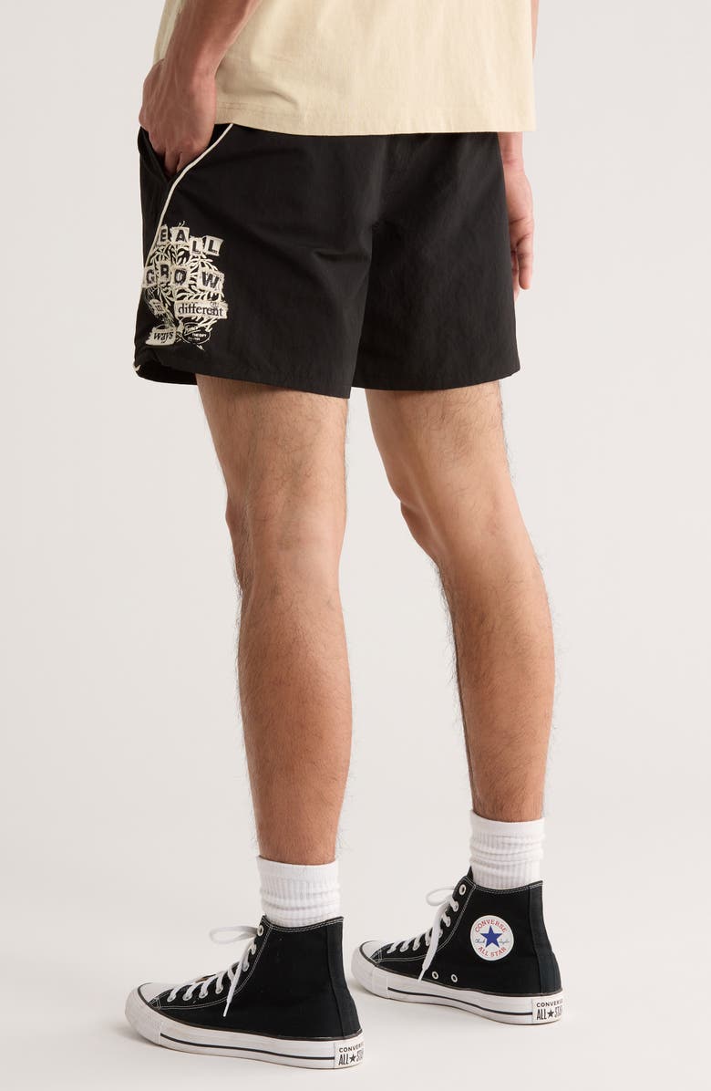 HONOR THE GIFT Growth Track Shorts, Alternate, color, Black