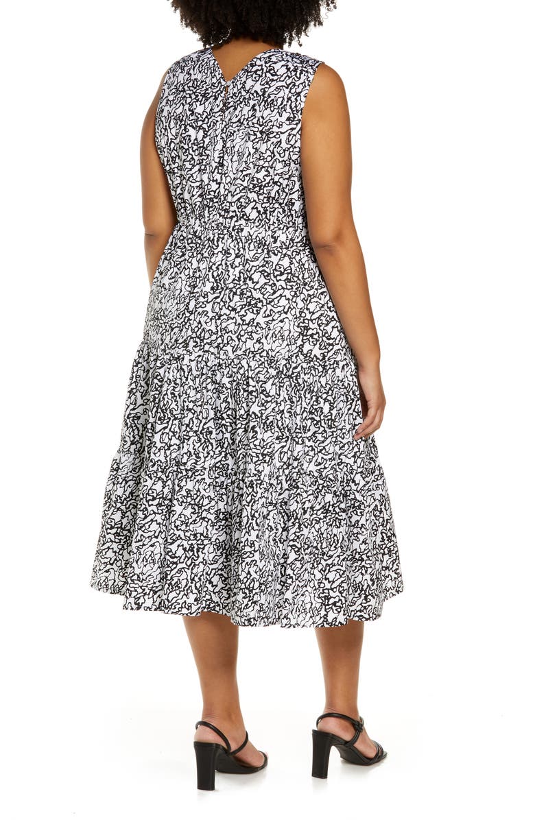 Halogen<sup>®</sup> Tiered Poplin Dress, Alternate, color, 
