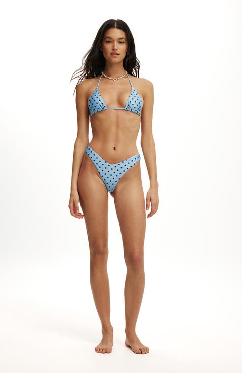 Women's Dip Front High Side Brazilian Bikini Bottom