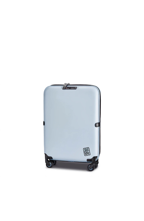 Pixie Mood Collapsible Pebble Carry-on Suitcase In Cyan