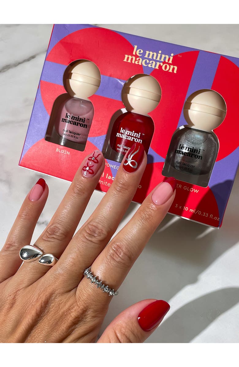 Le Mini Macaron Le Sweet Trio Nail Lacquer Set $30 Value, Alternate, color, 