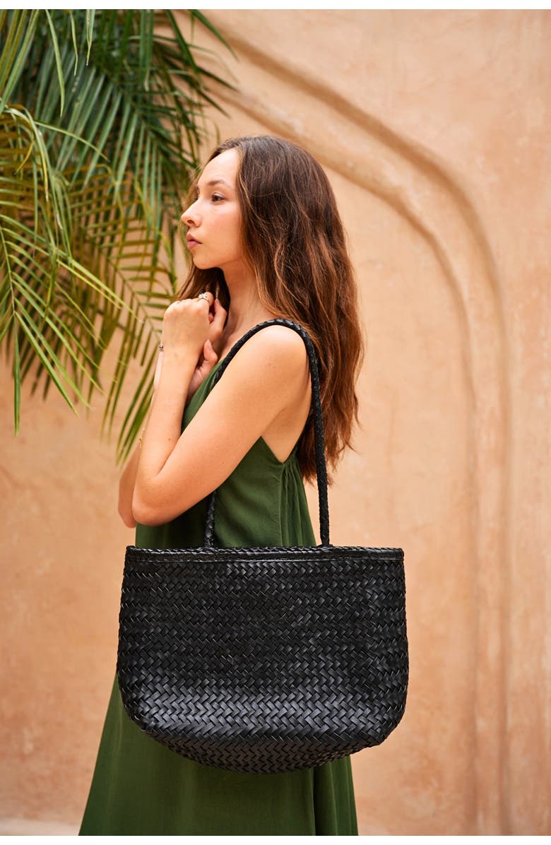PINK HALEY Garcia Artisan Handwoven Leather Tote, Alternate, color,