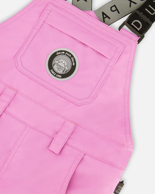 Deux Par Deux Girl Solid Play Overall Snow Bib In Pink