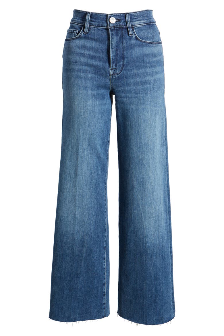 Le Slim Raw Hem Palazzo Jeans, Alternate, color, CROSSINGS