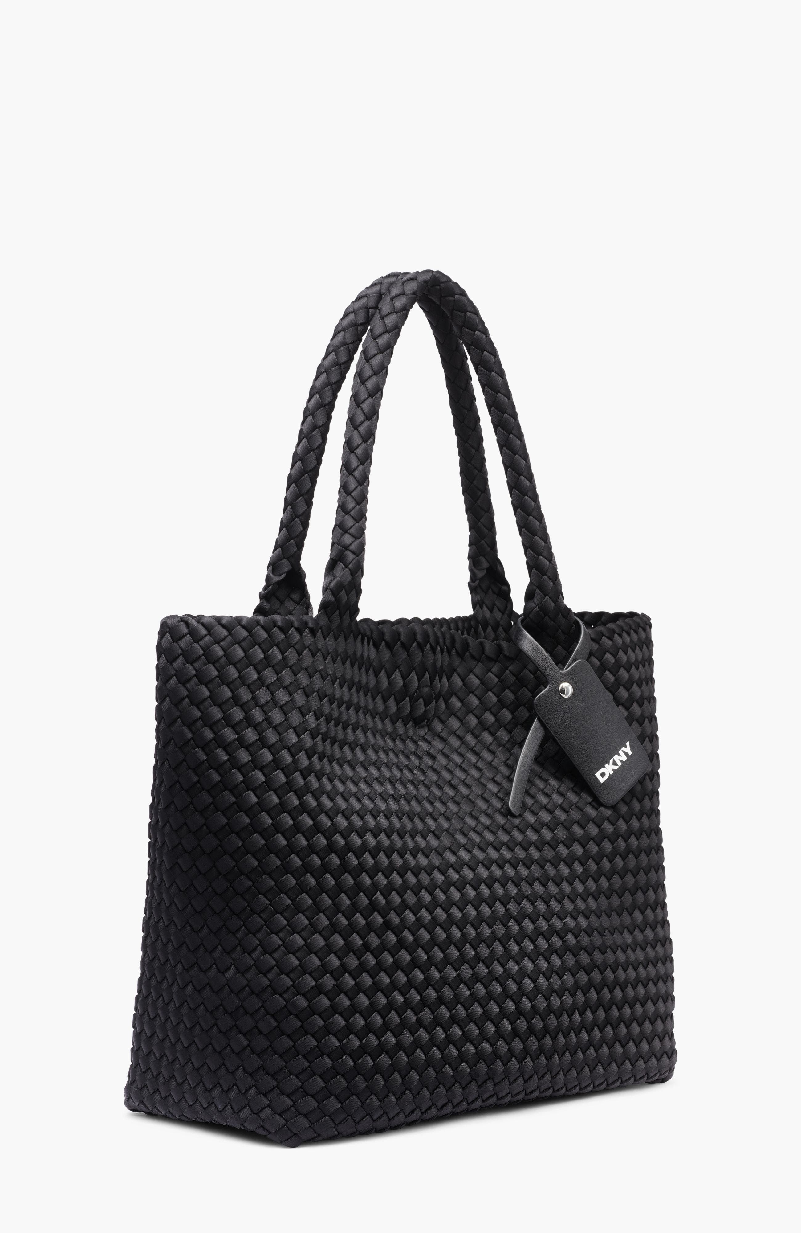 DKNY Giselle Lg Tote, Alternate, color, Black/Silver