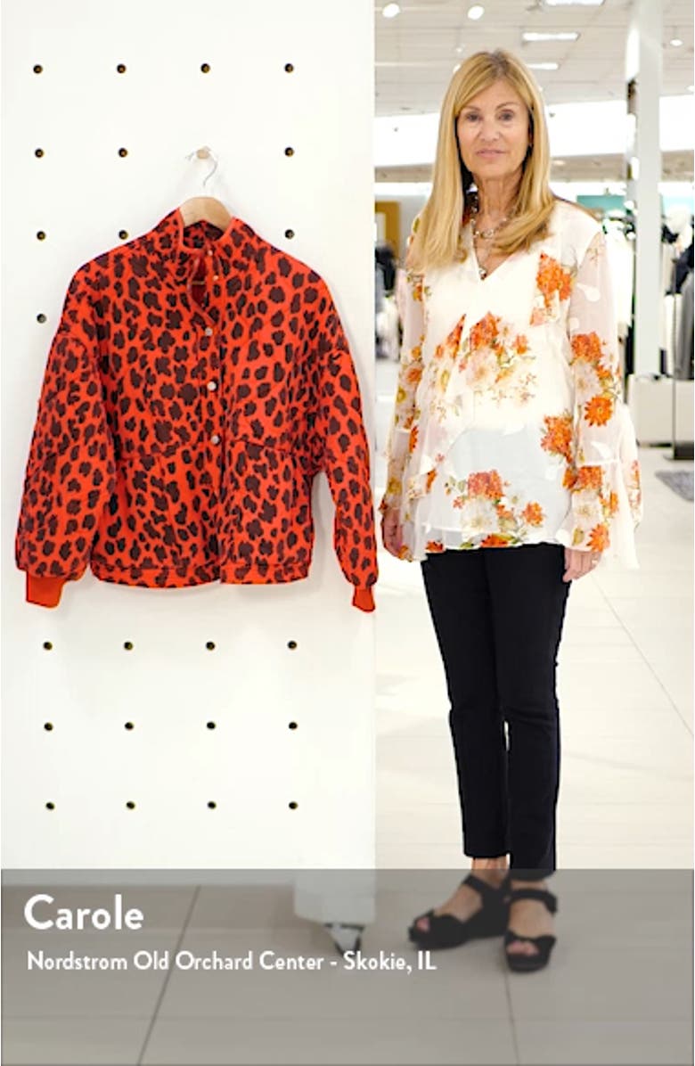 Leopard Print Quilted Jacket, sales video thumbnail
