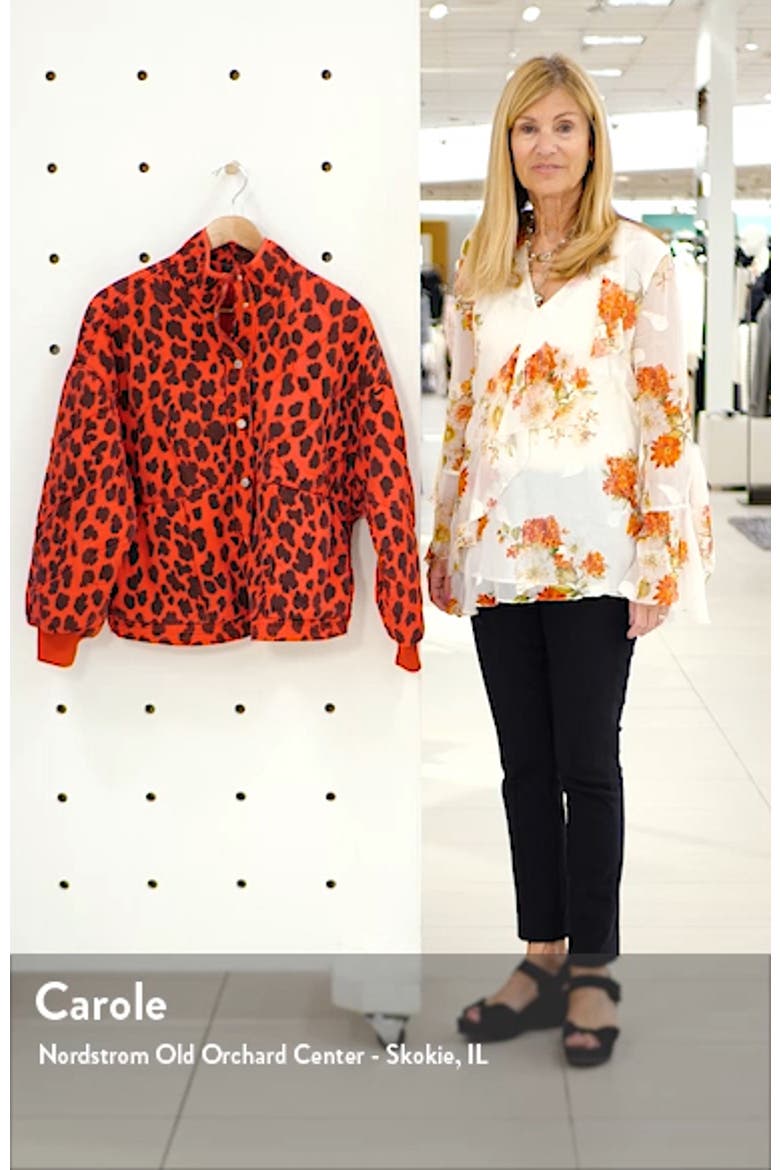Leopard Print Quilted Jacket video