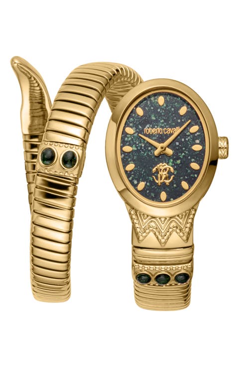 Serpente Ornato Snake Wraparound Bracelet Watch, 22.5mm x 34mm