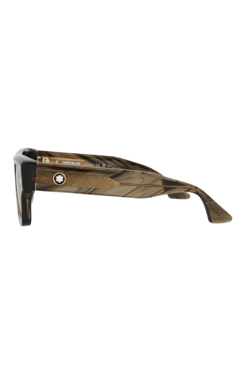 52mm Rectangular Sunglasses, Alternate, color, BROWN BROWN GREEN