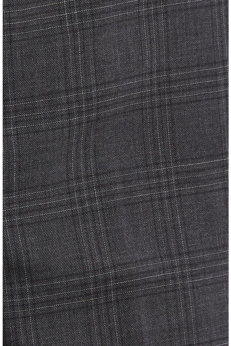 Plaid Trim Fit Notch Lapel Wool Blend Two-Piece Suit, Alternate, color, GREY