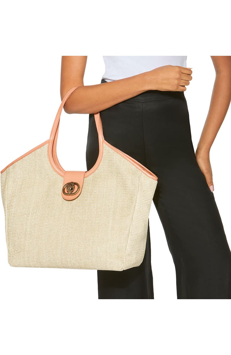 Kurt Geiger London Large Chelsea Woven Tote Bag, Alternate, color, Open Beige