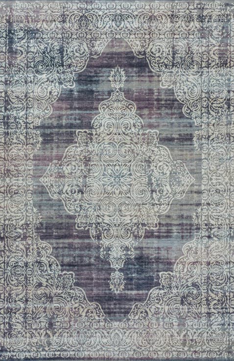 Regis Bohemian Medallion Machine-Washable Area Rug