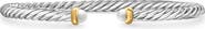 David Yurman Cable Flex Bracelet in Sterling Silver with 14K Yellow Gold, 4mm