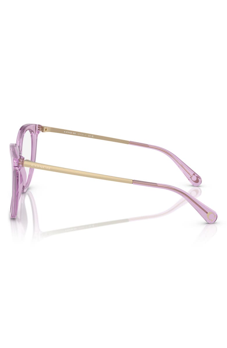 COACH 53mm Cat Eye Optical Glasses, Alternate, color, Amethyst / Demo Lens