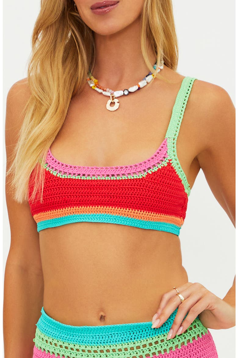 Milana Crochet Bikini Top, Main, color, AQUA HAZE CROCHET