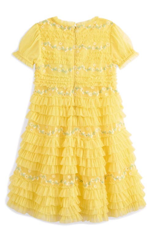 Mini Boden Kids' Easter Frill Tulle Dress In Butter Yellow