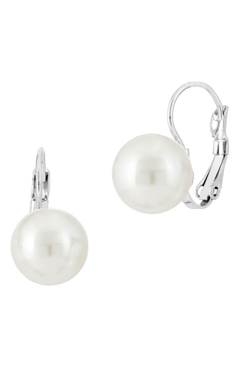 Imitation Shell Pearl Drop Earrings