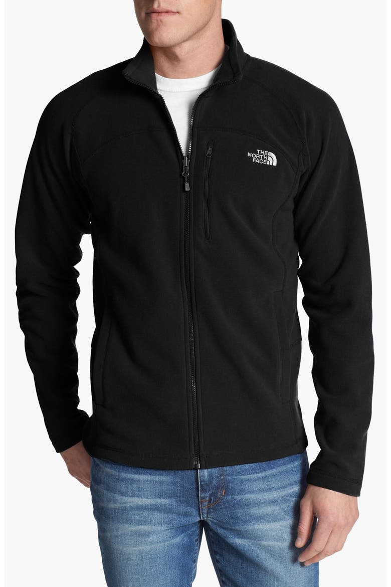 'Cap Rock' TKA 100 Texture Fleece Jacket, Main, color, TNF BLACK
