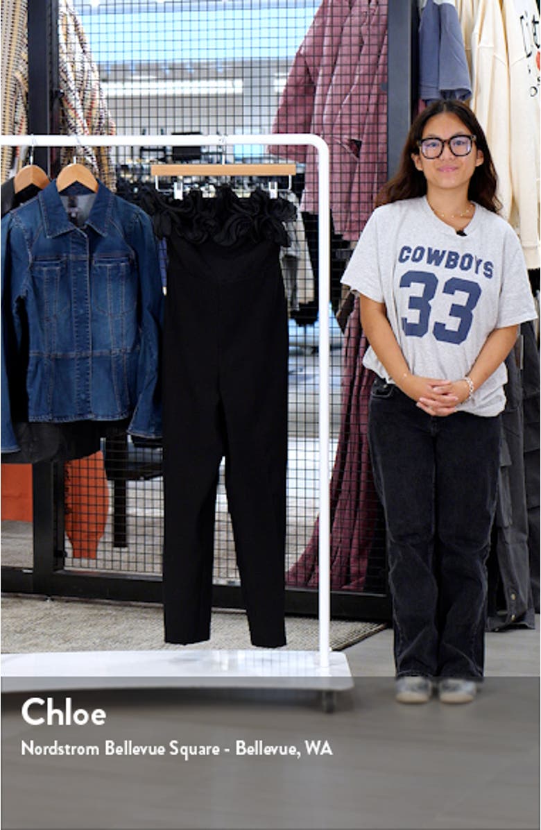 Organza Trim Strapless Jumpsuit, sales video thumbnail