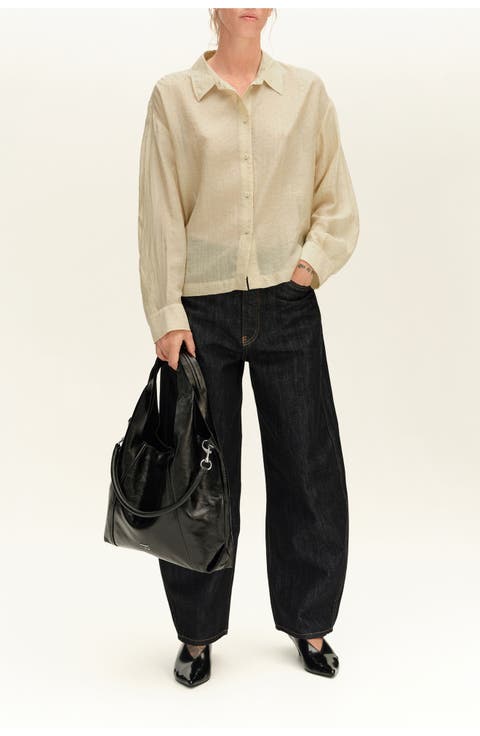 Boxy Rhinestone Shirt
