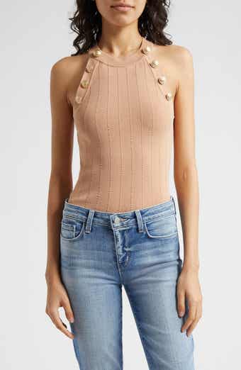 L'AGENCE Rosemary Button Knit Tank