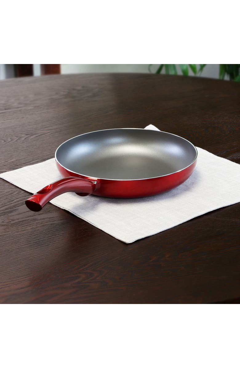 OSTER Sato 10 Inch Aluminum Frying Pan, Alternate, color, Red