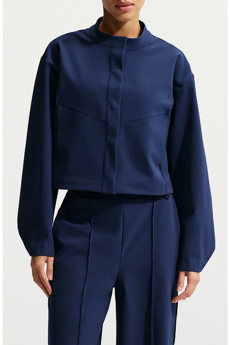 24.7 PerfectStretch Dri-FIT Crop Trench Jacket, Main, color, NAVY/BLACK/DARK OBSIDIAN